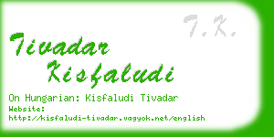 tivadar kisfaludi business card